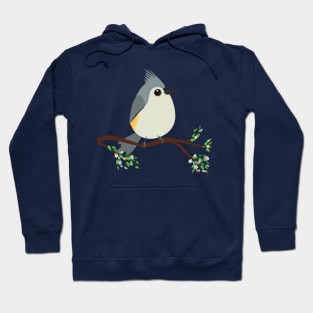 Cute egg shaped tufted titmouse Hoodie